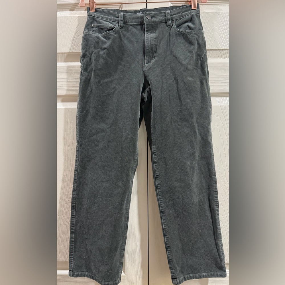 Eileen Fisher Women’s Organic Cotton Stretch Corduroy Straight Pants Sz XS